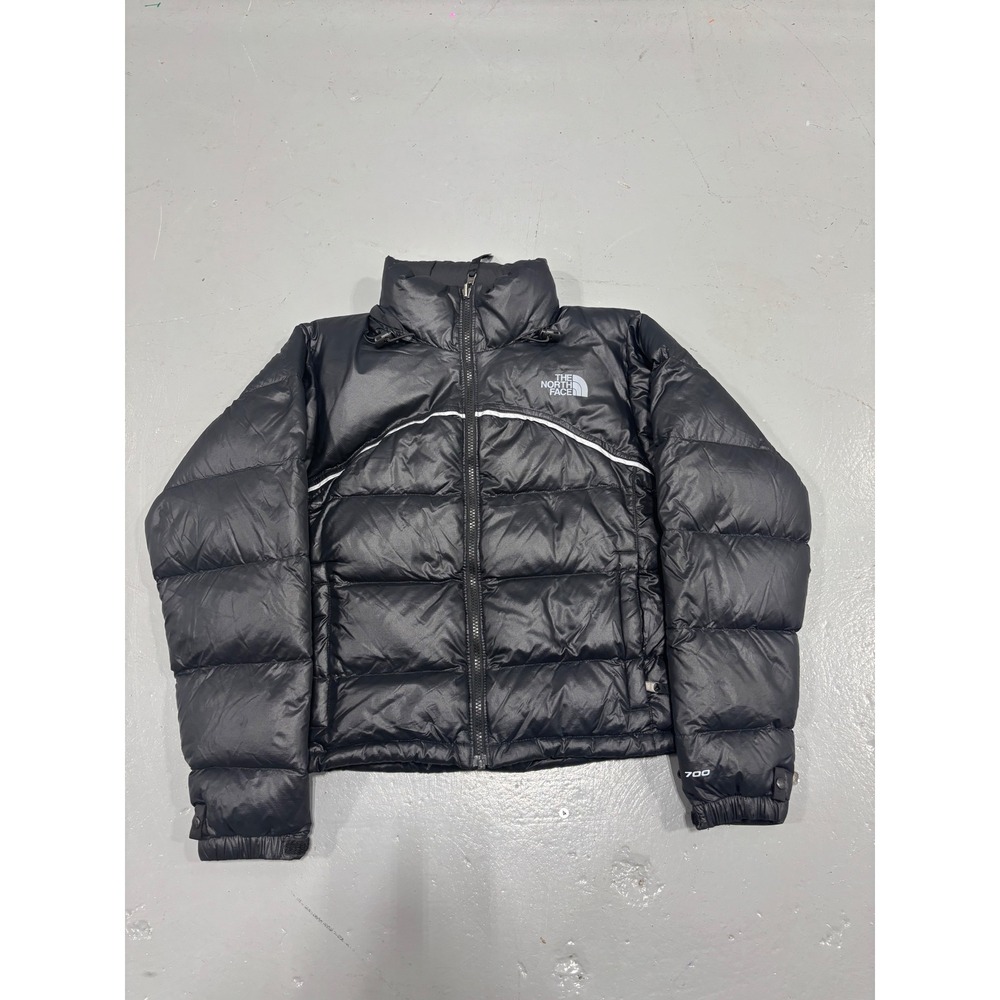 The North Face 700 Fill Down Puffer Jacket Womens Small Black Quilted
